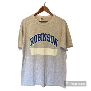 Russell Athletics Gray Vintage S/S T-Shirt Men's Size XL Robinson Gym 80's